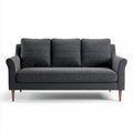 Sofa tapicerowana w kolorze szarym 180 x 90 x 85cm z drewnianymi nogami